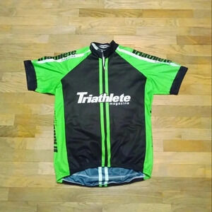 Suarez Triathlete Cycling Jersey Green Black Men's Large
